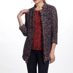 Anthropologie Sparrow Marled Peat Fringe Cardigan - Size S